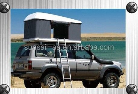 Tenda di copertura automatica in fibra di vetro per auto per campeggio impermeabile