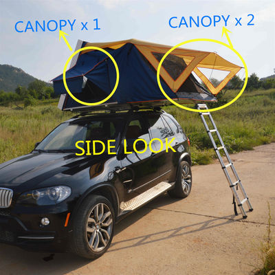 Tenda off-road con tetto a guscio morbido con lucernario e finestre Area 2,4 metri quadrati