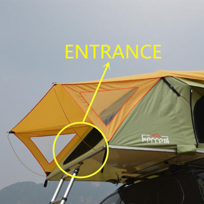Tenda off-road con tetto a guscio morbido con lucernario e finestre Area 2,4 metri quadrati
