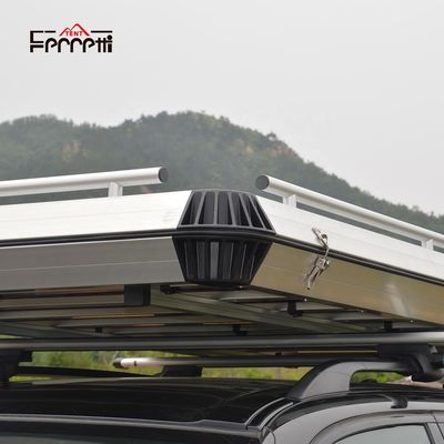 Top Rack Pure Aluminum Air Spring Frame Folding Roof Tent per auto 4x4 Grigio Una camera da letto