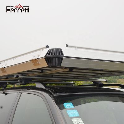 Top Rack Pure Aluminum Air Spring Frame Folding Roof Tent per auto 4x4 Grigio Una camera da letto