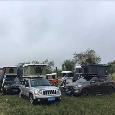 Tenda di tetto grigio per auto per veicoli Diy 4 persone Campeggio Area 2,4 metri quadrati