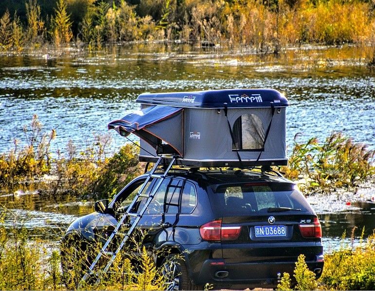 Tenda di tetto di auto a tela solare a strato singolo per divertimenti all'aria aperta
